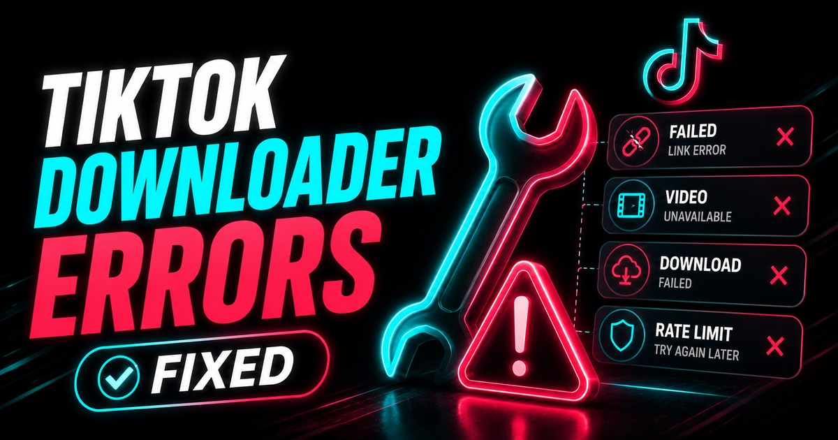 Common TikTok Downloader Errors and How to Diagnose Them