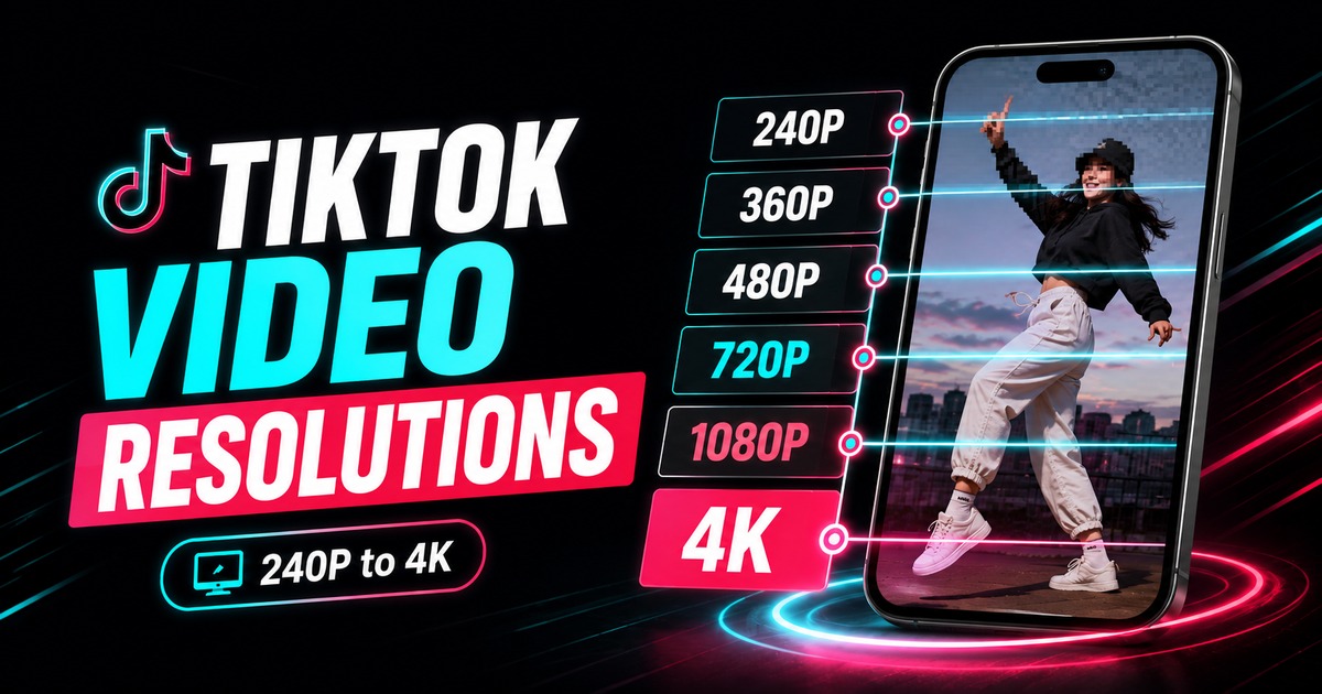 TikTok Video Resolution Explained: 720p, 1080p, Bitrate, and Real Quality